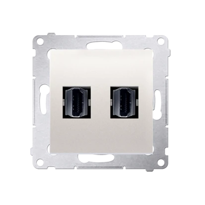Double HDMI socket (module) cream