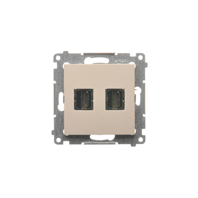 Double HDMI socket (module) cream