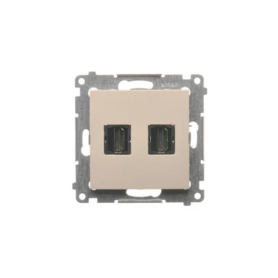 Double HDMI socket (module) cream