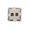 Double HDMI socket (module) cream