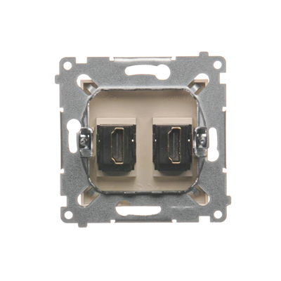 Double HDMI socket (module) cream