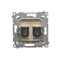 Double HDMI socket (module) cream
