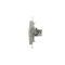 Double HDMI socket (module) silver metallic