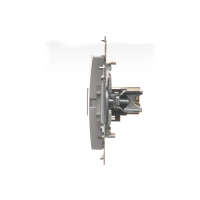 Double HDMI socket (module) silver metallic