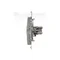 Double HDMI socket (module) silver metallic