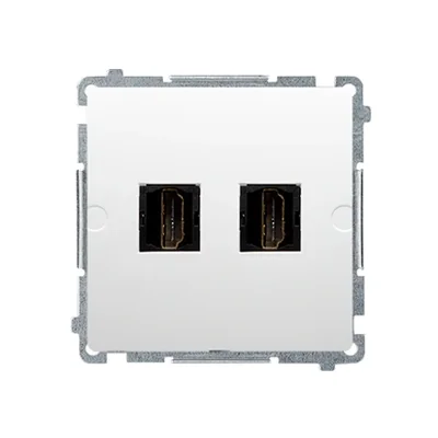 Double HDMI socket (module) white