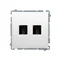 Double HDMI socket (module) white