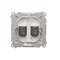 Double HDMI socket (module) white