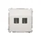 Double HDMI socket (module) white