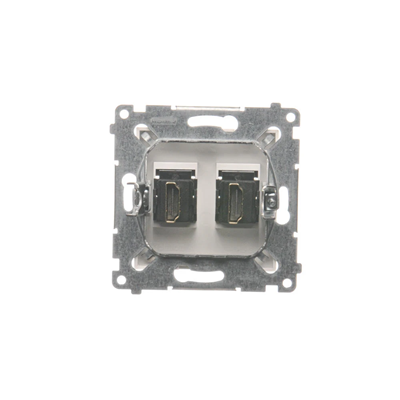 Double HDMI socket (module) white