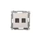 Double HDMI socket (module) white