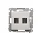 Double HDMI socket (module) white