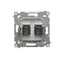 Double HDMI socket (module) white