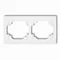 Double horizontal frame, IP 20, white