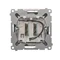 Double hotel switch -2Z with backlight. Rated current 10A (module) anthracite (metallic)