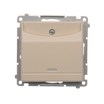Double hotel switch -2Z with backlight. Rated current 10A (module) cream