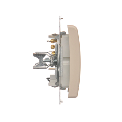 Double hotel switch -2Z with backlight. Rated current 10A (module) cream