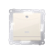 Double hotel switch -2Z with backlight. Rated current 10A (module) cream