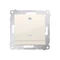 Double hotel switch -2Z with backlight. Rated current 10A (module) cream