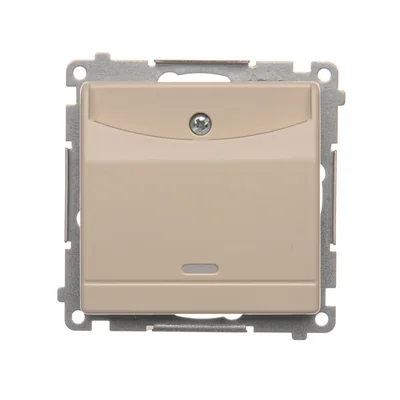 Double hotel switch -2Z with backlight. Rated current 10A (module) cream