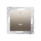 Double hotel switch -2Z with backlight. Rated current 10A (module) gold (metallic)