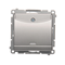 Double hotel switch -2Z with backlight. Rated current 10A (module) silver (metallic)