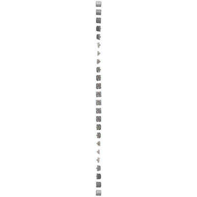 Double hotel switch -2Z with backlight. Rated current 10A (module) silver (metallic)