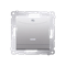 Double hotel switch -2Z with backlight. Rated current 10A (module) silver (metallic)