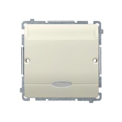 Double hotel switch with backlight, 2x10A, beige