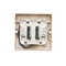 Double hotel switch with backlight, 2x10A, beige