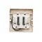 Double hotel switch with backlight, 2x10A, beige