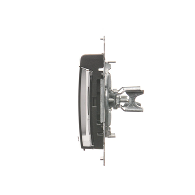 Double IP44 data socket cover for Keystone with a description field, transparent anthracite flap