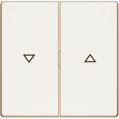 Double key imprinted with the symbol "arrow" cream gloss