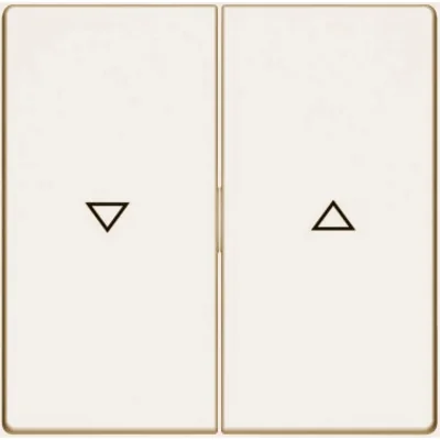 Double key imprinted with the symbol "arrow" cream gloss