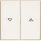 Double key imprinted with the symbol "arrow" cream gloss