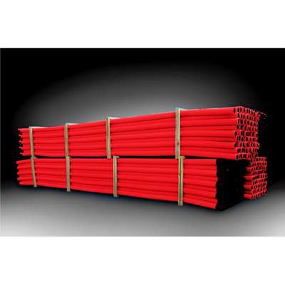 Double-layer corrugated pipe in sections, size 110/92, 6 m, red