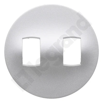 Double lever badge, titanium colour