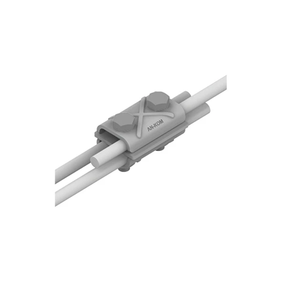 Double pass-through connector (2xM8) hot-dip galvanized