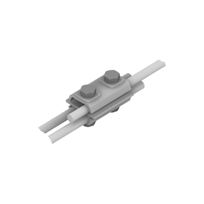 Double pass-through connector (2xM8) hot-dip galvanized