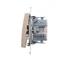 Double-pole switch (module) 10A, 250V, quick connectors, gold (metallic)