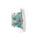 Double-pole switch (module), 10A, 250V, screw terminals, white