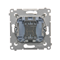 Double-pole switch (module) 16A, 250V, screw terminals, gold (metallic)