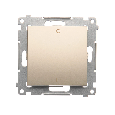 Double-pole switch (module) 16A, 250V, screw terminals, gold (metallic)