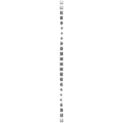 Double-pole switch (module) 16A, 250V, screw terminals, silver (metallic)