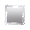 Double-pole switch (module) 16A, 250V, screw terminals, silver (metallic)