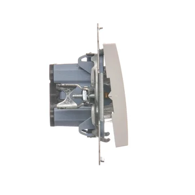 Double-pole switch (module) 16A, 250V, screw terminals, white