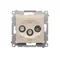 Double prise antenne satellite SAT-SAT-RTV (module) crème