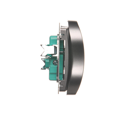 Double prise de courant (module), 230V, acier inoxydable métallique
