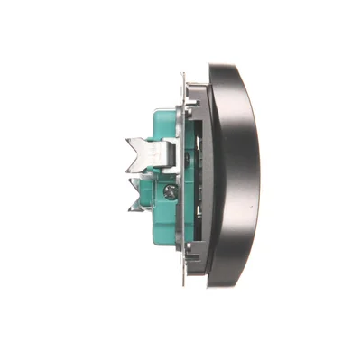 Double prise de courant (module), 230V, acier inoxydable métallique