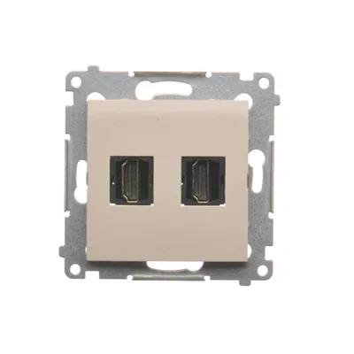 Double prise HDMI (module) crème